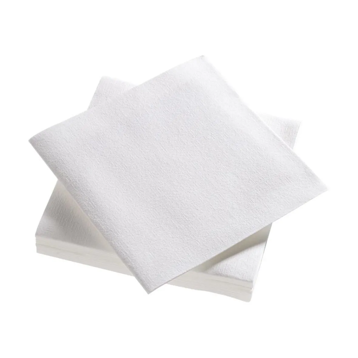 Serviette carrée airlaid effet tissu blanc x25-Gifi Hot