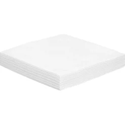 Serviette carrée airlaid effet tissu blanc x25-Gifi Hot
