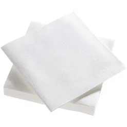 Serviette carrée airlaid effet tissu blanc x25-Gifi Hot