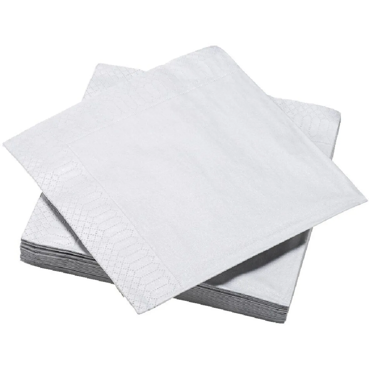 Serviette carrée argentée 3 plis en papier x20-Gifi Hot