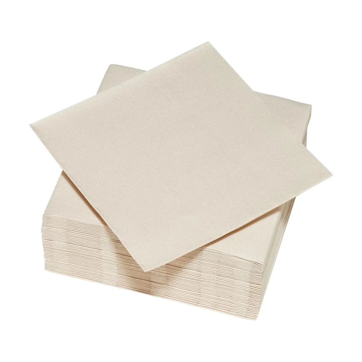Serviette carrée blanc lin 2 plis en papier x40-Gifi Sale