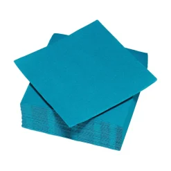 Serviette carrée bleu canard 2 plis en papier x40-Gifi Hot