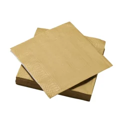 Serviette carrée dorée 3 plis en papier x20-Gifi New