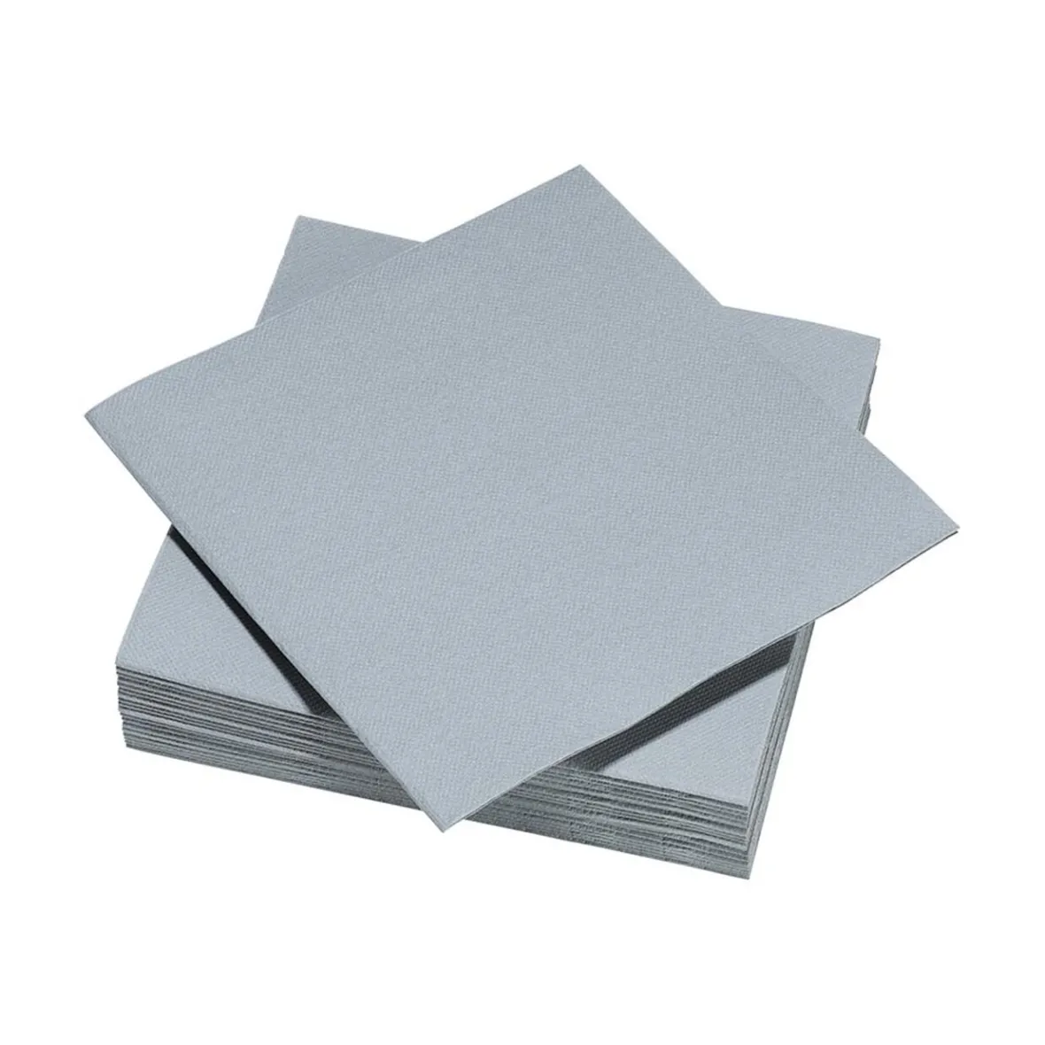 Serviette carrée gris clair 2 plis en papier x40-Gifi Hot