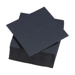Serviette carrée noire Tex Touch 2 plis en papier x40-Gifi New