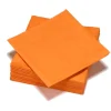 Serviette carrée orange en papier x50-Gifi Discount