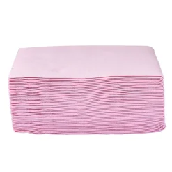 Serviette carrée rose 2 plis en papier x40-Gifi Online