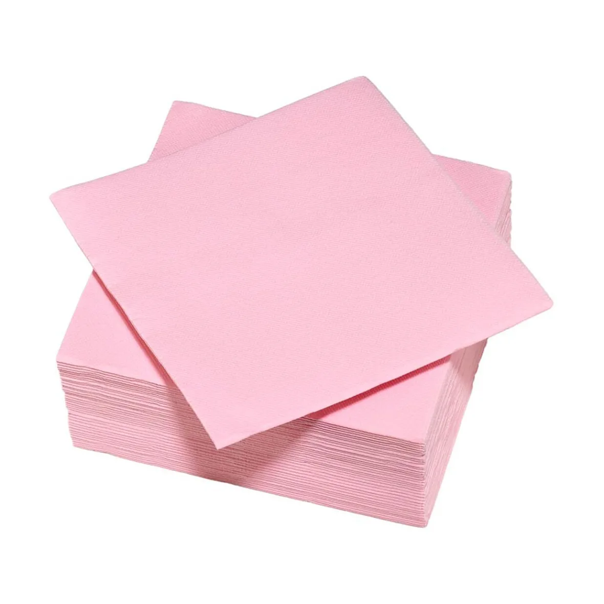 Serviette carrée rose 2 plis en papier x40-Gifi Online