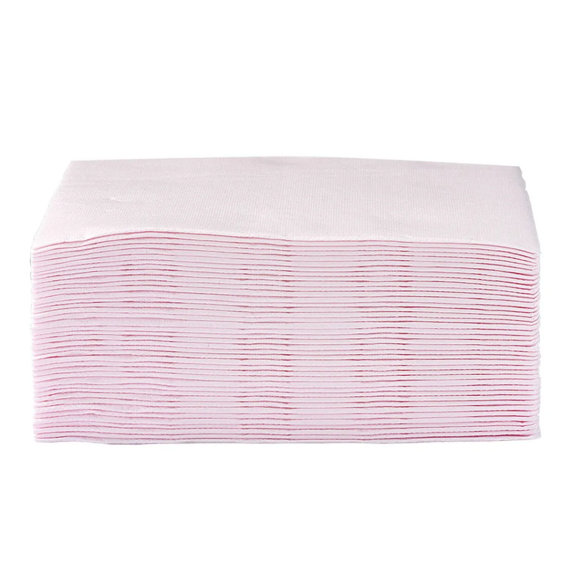Serviette carrée rose pâle 2 plis en papier x40-Gifi