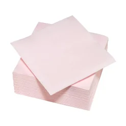 Serviette carrée rose pâle 2 plis en papier x40-Gifi