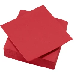 Serviette carrée rouge 2 plis en papier x40-Gifi Outlet