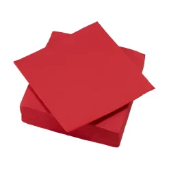 Serviette carrée rouge 2 plis en papier x40-Gifi Outlet