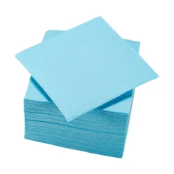 Serviette cocktail carrée bleu clair 2 plis en papier x40-Gifi Best