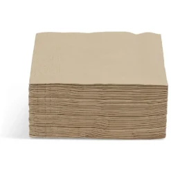 Serviette cocktail carrée 3 plis marron x50-Gifi Outlet