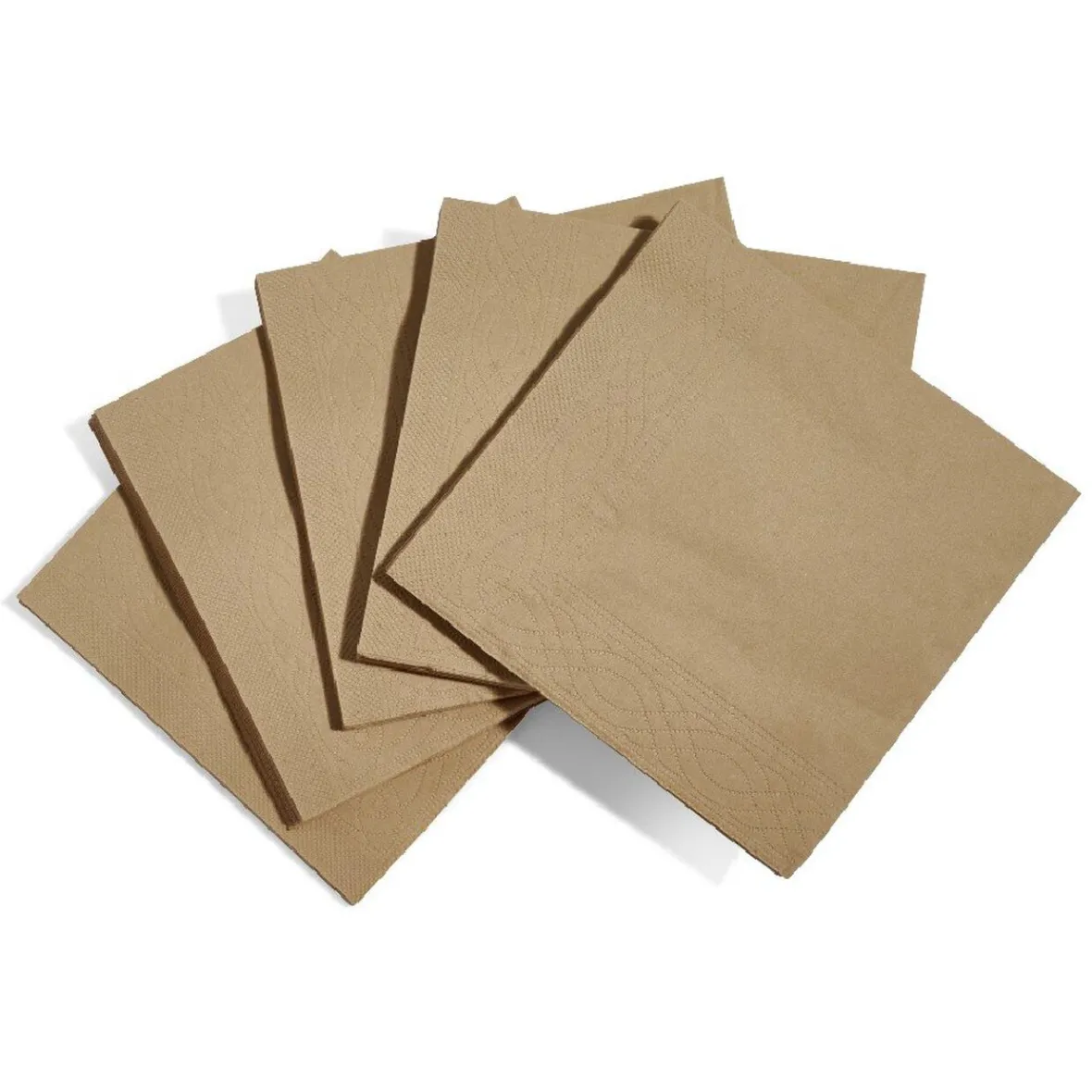 Serviette cocktail carrée 3 plis marron x50-Gifi Outlet
