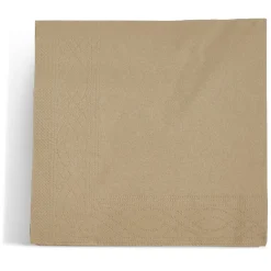 Serviette cocktail carrée 3 plis marron x50-Gifi Outlet