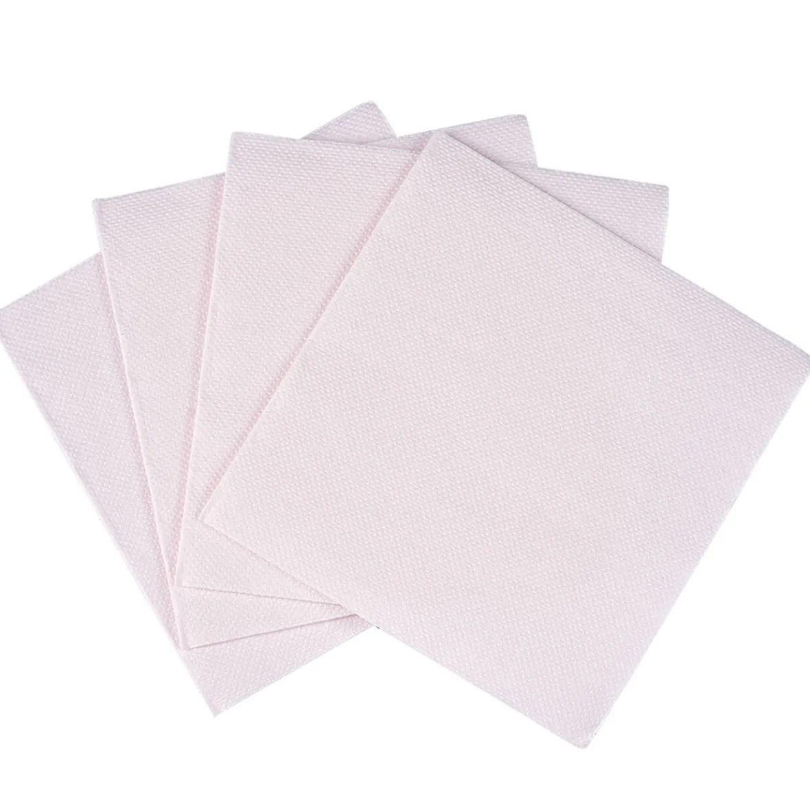 Serviette cocktail carrée rose pâle 2 plis en papier x40-Gifi Sale