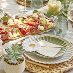 Serviette cocktail carrée blanc lin 2 plis en papier x40-Gifi Hot