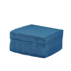 Serviette cocktail carrée bleu canard 2 plis en papier x40-Gifi Online