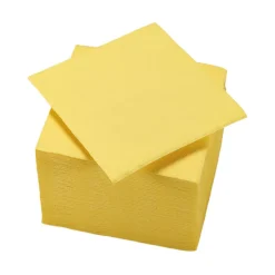 Serviette cocktail jetable 2 plis jaune canari x40-Gifi Best