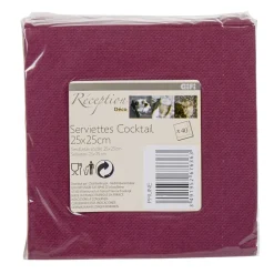 Serviette cocktail jetable prune x40-Gifi Clearance