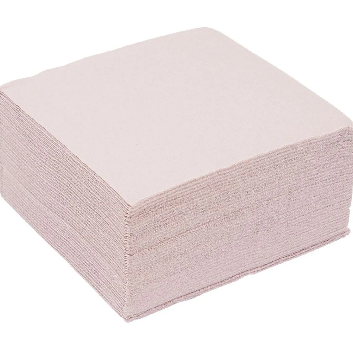 Serviette cocktail 25x25cm papier tex touch rose clair x40-Gifi Best