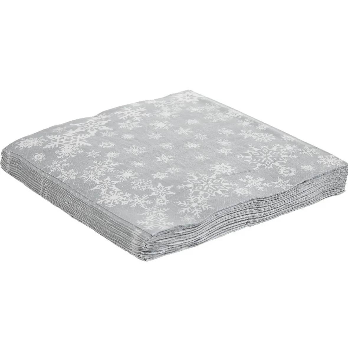Serviette de Noël en papier motif pluie de flocons x 20-Gifi Hot