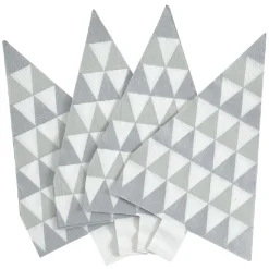 Serviette de table forme sapin blanche x10-Gifi Online