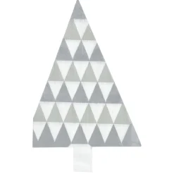 Serviette de table forme sapin blanche x10-Gifi Online