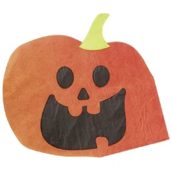 Serviette de table Halloween citrouille orange et noir x12-Gifi Clearance