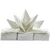 Serviette de table pré-pliée flocons argentés x12-Gifi Discount