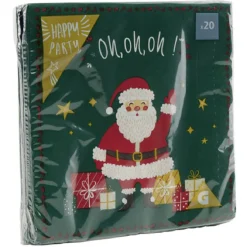 Serviette en papier à motif Père Noël x20-Gifi Best