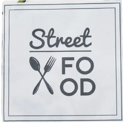 Serviette en papier 3 plis design Street Food x20-Gifi Online