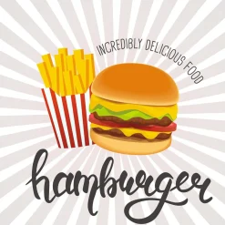 Serviette en papier 3 plis motif hamburger x20-Gifi New