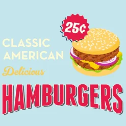 Serviette en papier 3 plis motif hamburger x20-Gifi New