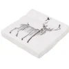Serviette en papier blanc design renne gris x20-Gifi
