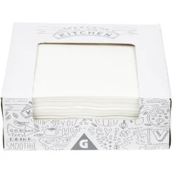 Serviette en papier carrée blanche x100 avec distributeur-Gifi Clearance