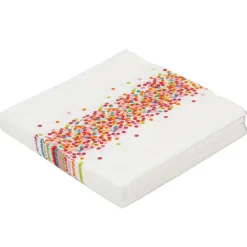 Serviette en papier design confettis multicolores x20-Gifi New