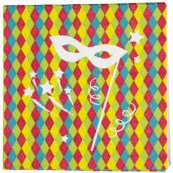 Serviette en papier design arlequin multicolore x20-Gifi Sale