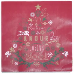 Serviette en papier design Noël rouge x 20-Gifi Clearance