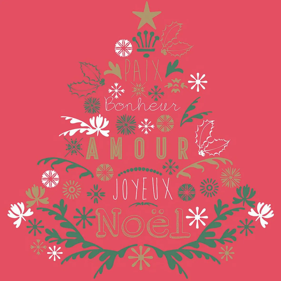 Serviette en papier design Noël rouge x 20-Gifi Clearance