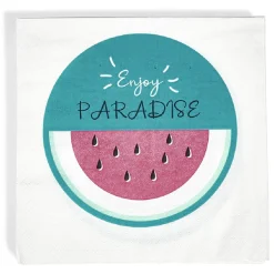Serviette en papier exotique motif pastèque x20-Gifi