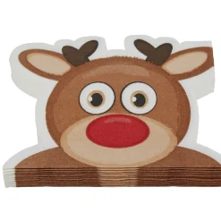 Serviette en papier forme renne de Noël x12-Gifi Hot