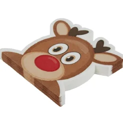 Serviette en papier forme renne de Noël x12-Gifi Hot
