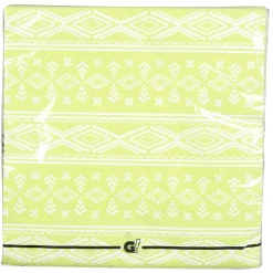 Serviette en papier Gipsy motif géométrique vert et blanc x20-Gifi Discount