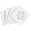 Serviette en papier imprimé flocons gris argent x20-Gifi Discount