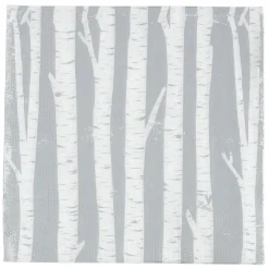 Serviette en papier imprimé arbres de Noël gris blanc x20-Gifi