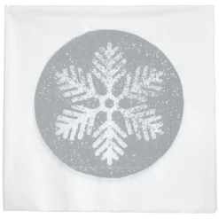 Serviette en papier imprimé flocon gris argenté x20-Gifi Hot