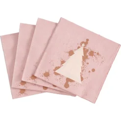Serviette en papier imprimé sapin mercurisé blanc doré x20-Gifi Discount