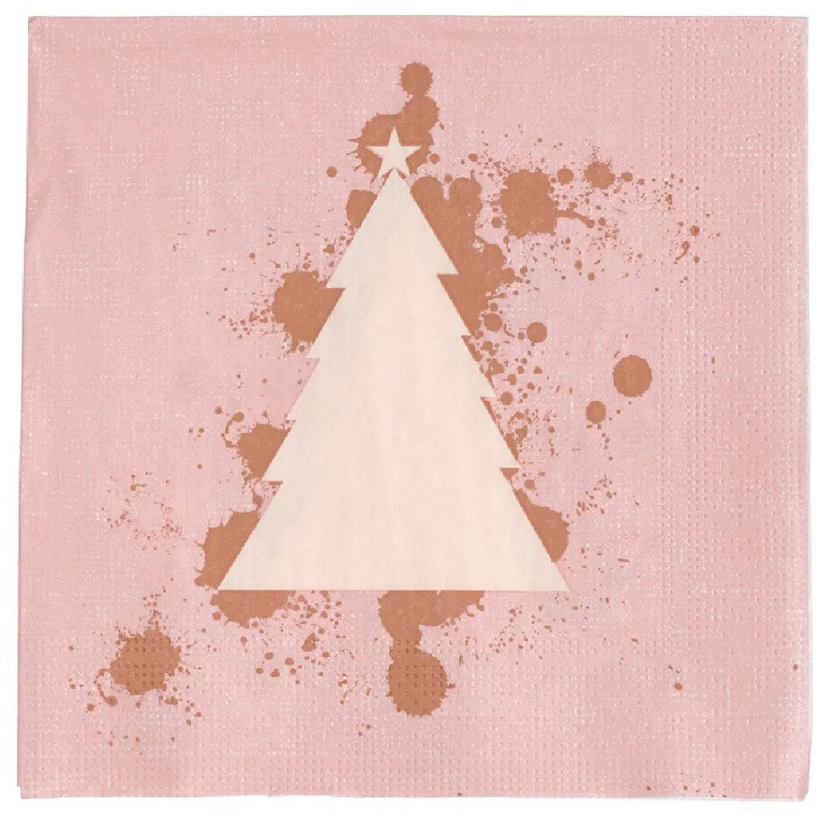 Serviette en papier imprimé sapin mercurisé blanc doré x20-Gifi Discount